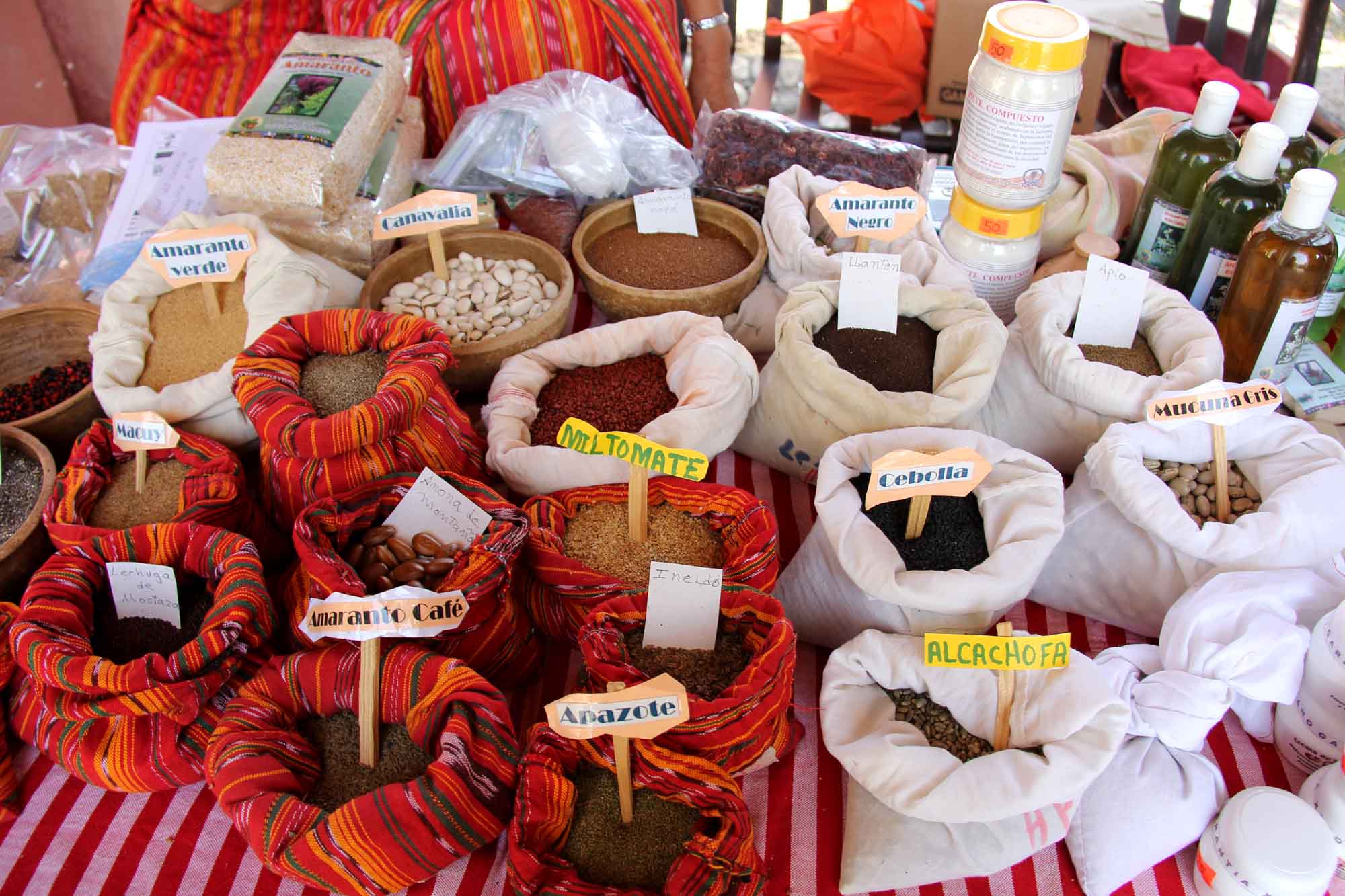 Qachuu Aloom products for sale at a Seed Fair